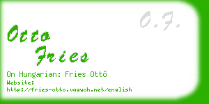 otto fries business card